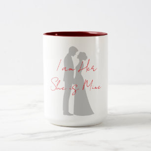 Romantic Couple Silhouette Mug - I am Her