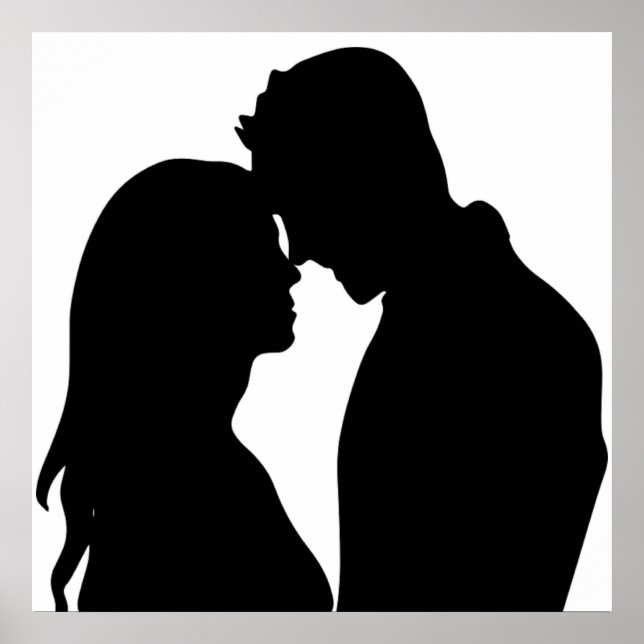 ROMANTIC COUPLE SILHOUETTE POSTER (Front)