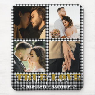 Romantic Couple True Love 4 Photo & Quote  Mouse Pad