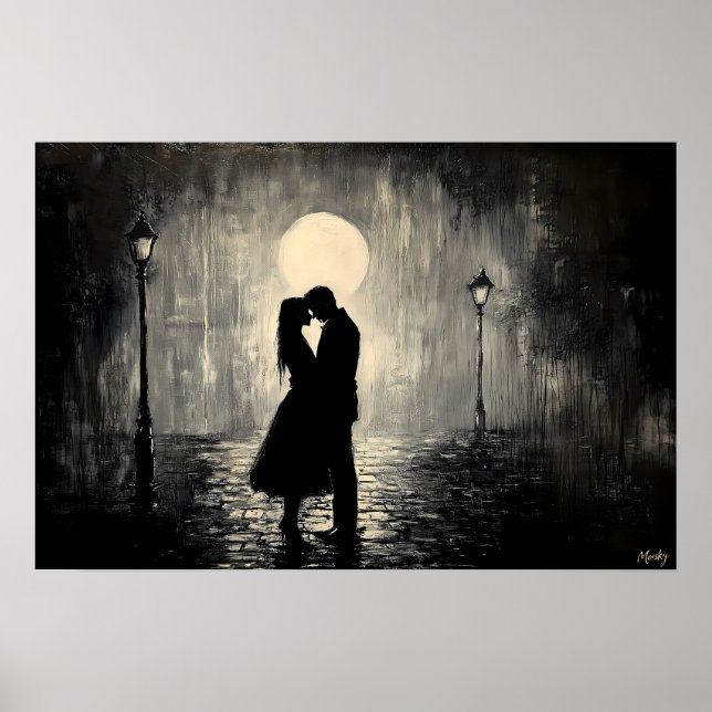 Romantic Couple Under the Moonlight  Poster (Front)