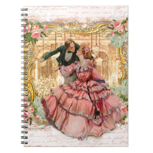 Romantic Couple Versaille Dance French Notebook