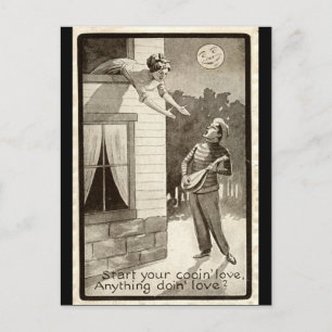 Romantic Couple Vintage 1910 Postcard