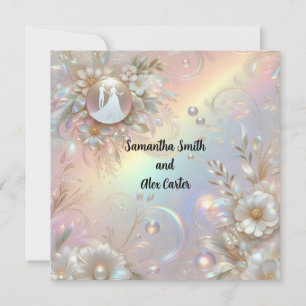Romantic Couple Wedding Flat Card