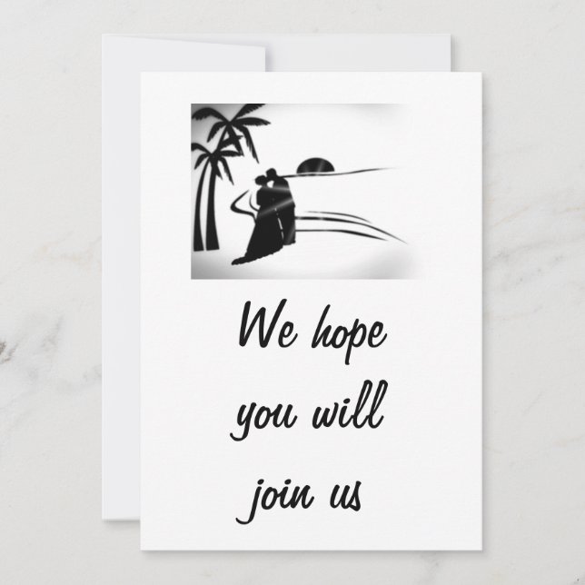 ROMANTIC COUPLE WEDDING INVITATION (Front)
