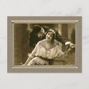Romantic Couple - whisper in her ear Postcard
