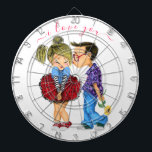 Romantic CoupleDart Board Gift - I Love You Dartboard<br><div class="desc">Cute Romantic Couple - Love - I Love You - Kiss Boy and Girl - Fun Painting - Choose / Add Your Unique Text / Name / Colour - Make Your Special Gift - Resize and move or remove / add elements - image / text with customization tool. Painting and...</div>