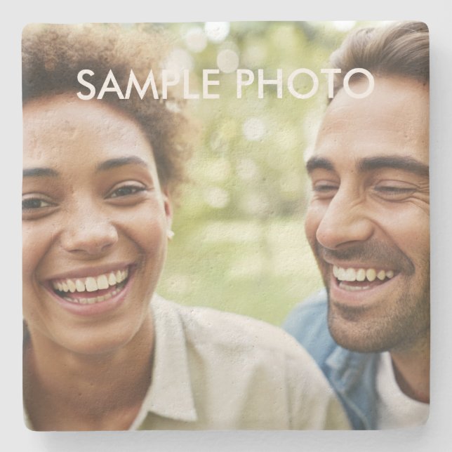 Romantic Couples Anniversary Custom Photo Coaster (Front)