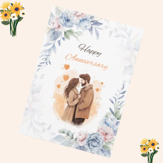 Romantic Couples Celebrating for Anniversary Invitation