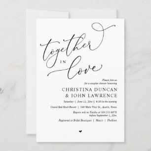 Romantic Couples Shower Party, Together In Love Invitation