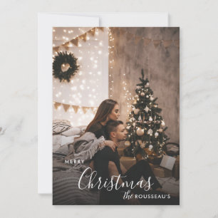 Romantic Cozy Christmas Holiday Photo Card