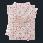 Romantic Cream Pink Glitter Floral Wedding Wrapping Paper Sheet<br><div class="desc">Romantic Pink Cream Glitter Floral Personalized Names Wedding or Bridal Shower</div>