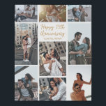Romantic Custom Anniversary Modern Photo Collage Faux Canvas Print<br><div class="desc">Chic customizable photo collage faux canvas print for your husband,  wife,  girlfriend,  or boyfriend on your anniversary. Add 9 of your favourite relationship,  engagement,  or wedding photos and order this print as a romantic wall decor gift for your partner. A beautiful personalized gift full of memories.</div>