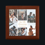Romantic Custom Couple Photo Collage Anniversary Gift Box<br><div class="desc">Chic customizable photo collage anniversary gift box for your wife or girlfriend at your celebration of love. Add 6 of your favourite relationship,  engagement,  or wedding photos and order as a romantic present for your partner. A beautiful personalized gift full of memories.</div>