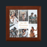 Romantic Custom Couple Photo Collage Anniversary Gift Box<br><div class="desc">Chic customizable photo collage anniversary gift box for your wife or girlfriend at your celebration of love. Add 6 of your favourite relationship,  engagement,  or wedding photos and order as a romantic present for your partner. A beautiful personalized gift full of memories.</div>