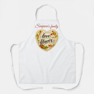 Romantic Custom Family Apron – Cooking with Love  