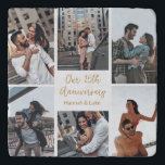 Romantic Custom Photo Collage Anniversary Gift Trivet<br><div class="desc">Chic customizable photo collage anniversary trivet for your husband,  wife,  girlfriend,  or boyfriend at your celebration of love. Add 6 of your favourite relationship,  engagement,  or wedding photos and order as a romantic present for your partner. A beautiful personalized gift full of memories.</div>