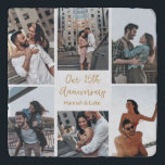 Romantic Custom Photo Collage Anniversary Gift Trivet<br><div class="desc">Chic customizable photo collage anniversary trivet for your husband,  wife,  girlfriend,  or boyfriend at your celebration of love. Add 6 of your favourite relationship,  engagement,  or wedding photos and order as a romantic present for your partner. A beautiful personalized gift full of memories.</div>