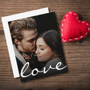 Romantic Custom Photo Love Script Make it Unique Card