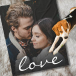 Romantic Custom Photo Love Script Make it Unique Fleece Blanket<br><div class="desc">Love is in the air, this design is simple and romantic; and it does the talking for you. A symbol or representation of love, you just need to upload your favourite photo to customize it and make it unique. Love script typography is also customizable, for you to personalize it with...</div>