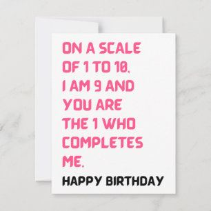 Romantic Cute Bonne Carte d'Anniversaire pour lui 