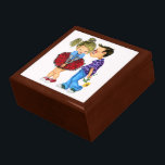 Romantic Cute Couple Gift Box<br><div class="desc">Cute Romantic Couple Gift Boxes - Customizable - or Choose / Add Your Unique Text / Name / Colour - Make Your Special Gift Box - Resize and move or remove / add elements - image / text with Customization tool. Painting and Design by MIGNED. Please see my other projects...</div>