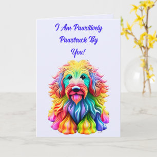 Romantic Cute Dog Lover's Valentine's Day Card