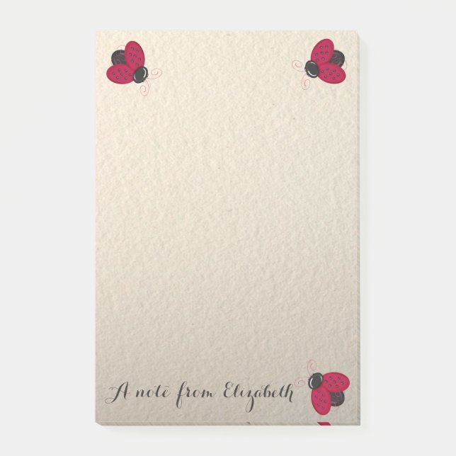 Romantic Cute Lovely  Stylish ,Ladybugs Post-it Notes (Front)