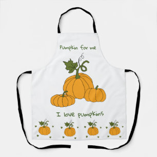 Romantic Cute orange pumpkin harvest    Apron