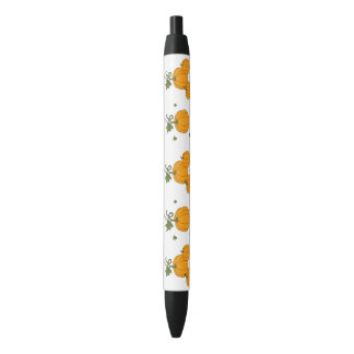 Romantic Cute orange pumpkin harvest Black Ink Pen