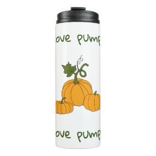 Romantic Cute orange pumpkin harvest   Thermal Tumbler