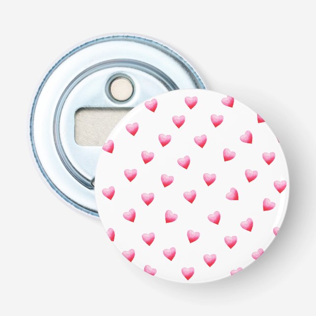 Romantic Cute Red Heart    Bottle Opener (Front)