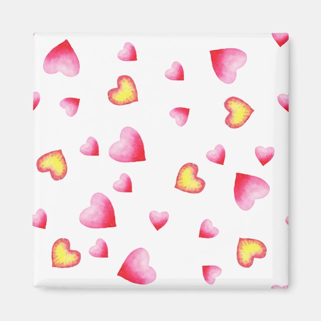 Romantic Cute Red Heart    Magnet (Front)
