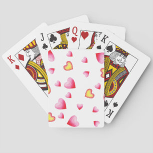 Romantic Cute Red Heart Playing Cards