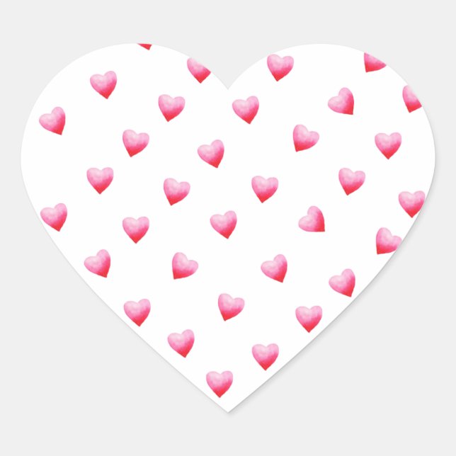 Romantic Cute Red Heart     Sticker (Front)