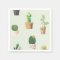 Romantic Cute succulent cactus on mint background