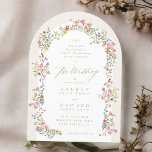 romantic dainty floral arch spring garden wedding invitation<br><div class="desc">***this design is part of a collection*** _______________________ this design template is fully editable and customizable by you the customer - click personalize further button if you wish to move, add, delete, or make significant changes to the design _______________________ *if you have any DESIGN questions or need more designs or...</div>