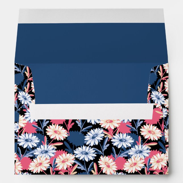 Romantic Daisy Flower in the Night Envelope (Back (Bottom))