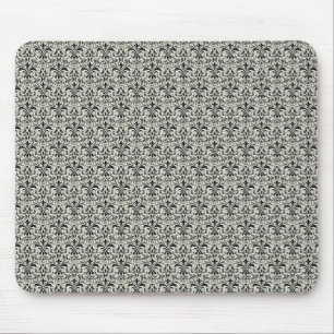 Romantic Damask Mousepad, Grey Mouse Pad