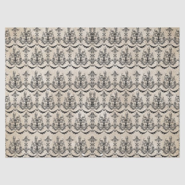 Romantic Damask Tissue or Decoupage Paper (Front)