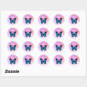 Romantic Dance Butterfly  Classic Round Sticker