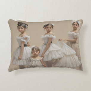 Romantic dancers accent pillow