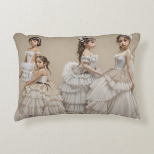 Romantic dancers accent pillow