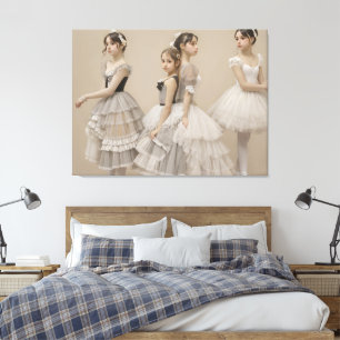 Romantic dancers canvas print