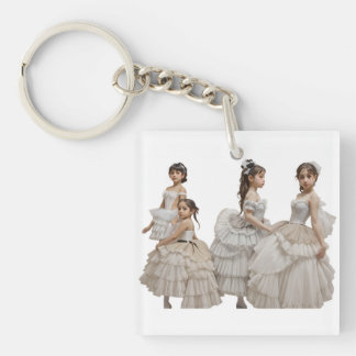Romantic dancers keychain