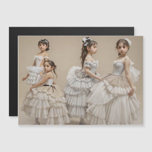 Romantic dancers magnetic invitation