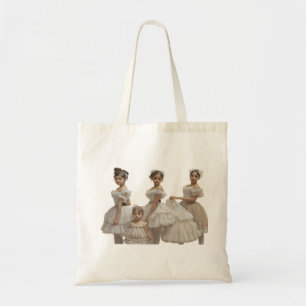 Romantic dancers tote bag