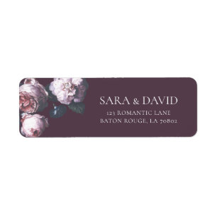 Romantic Dark Moody Automne Floral Adresse de reto
