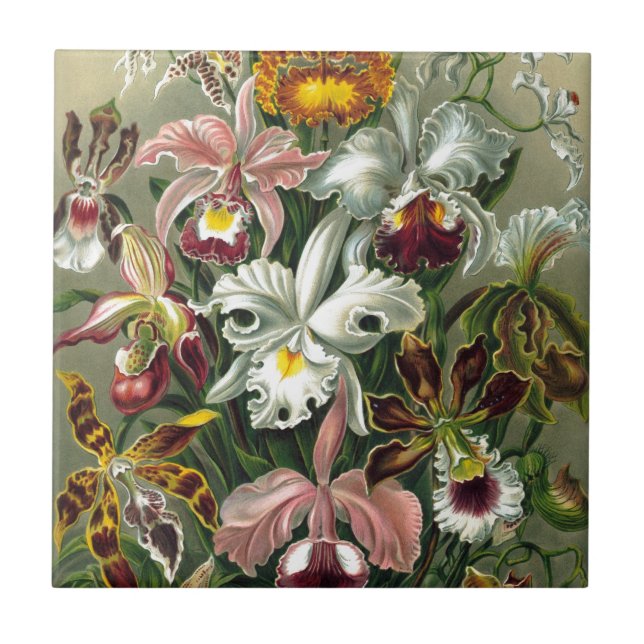 romantic date blossoms rsvp colourful chic tile (Front)