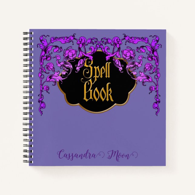Romantic, Delicate Goth Spell Book (Front)