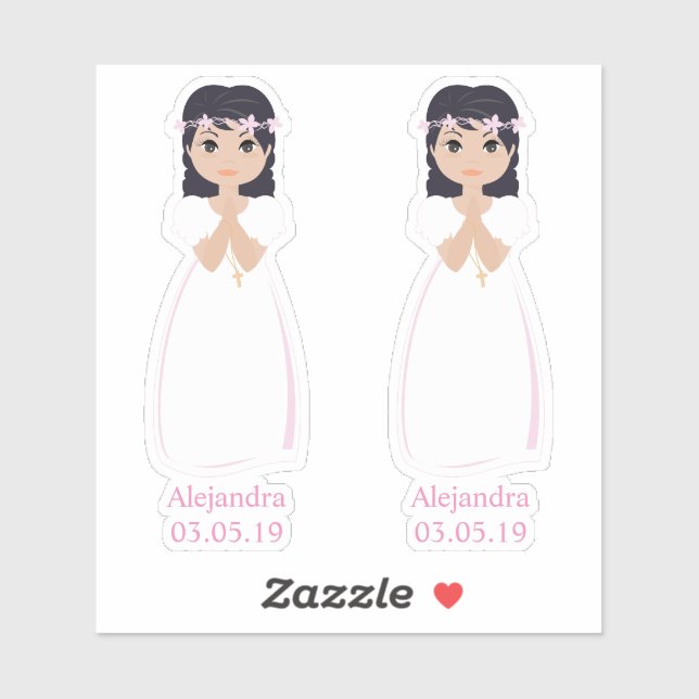 Romantic Design Communion Niña with Orla Rosa (Sheet)